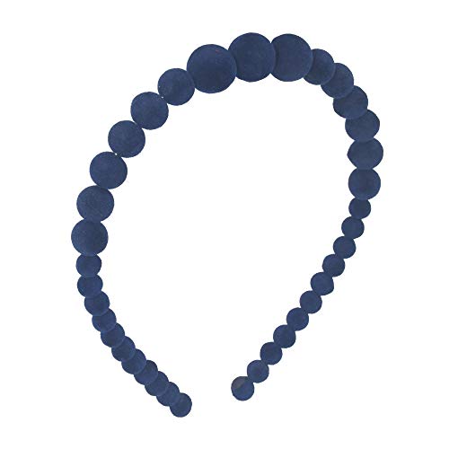 LYDZTION Headbands for Women Velvet Pearl Headband Beads Hairband for Women Pearl Headbands Women Hair Elegant Beaded Hair Bands Hoop Headbands Girls Hair Accessories,Navy Blue