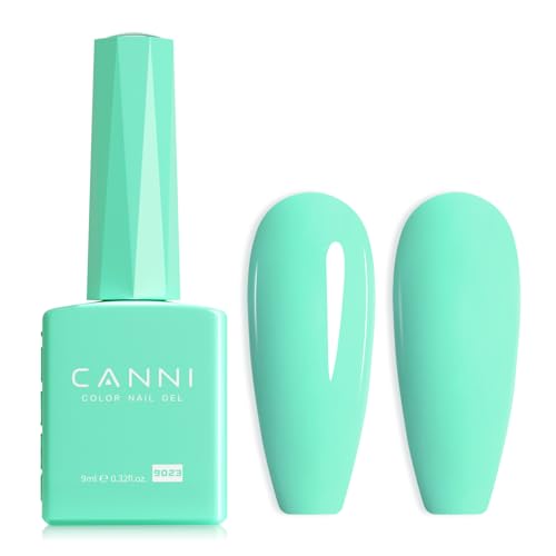 CANNI Pastel Green Gel Nail Polish 1Pcs Sage Light Green Gel Polish Lime Mint Color High Gloss Soak Off U V Nail Manicure Salon DIY
