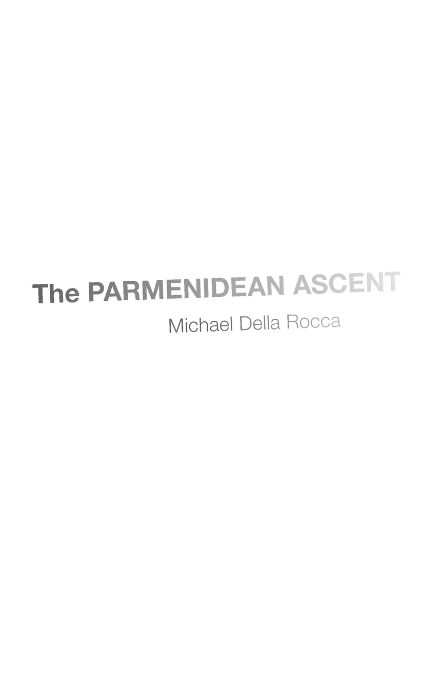 Parmenidean Ascent by Michael Della Rocca (2020, Hardcover)