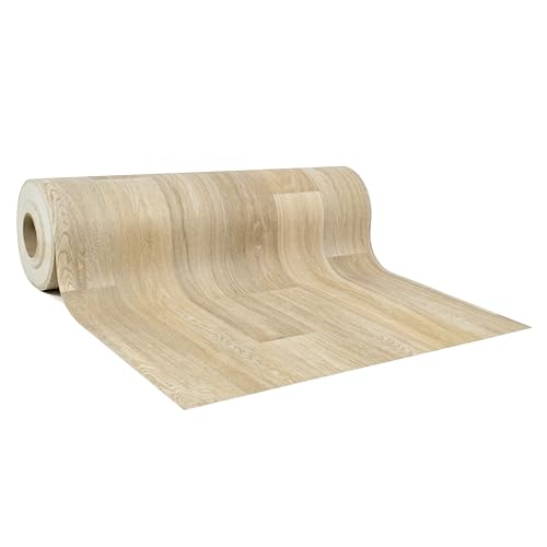GIURI TESSUTI - Pavimento PVC - Rivestimento in Vinile H 100cm, Venduto al Metro Lineare per Uso Residenziale Moderato - Texture Antiscivolo Impermeabile e Supporto in Tessuto (LUVIRA HONEY)