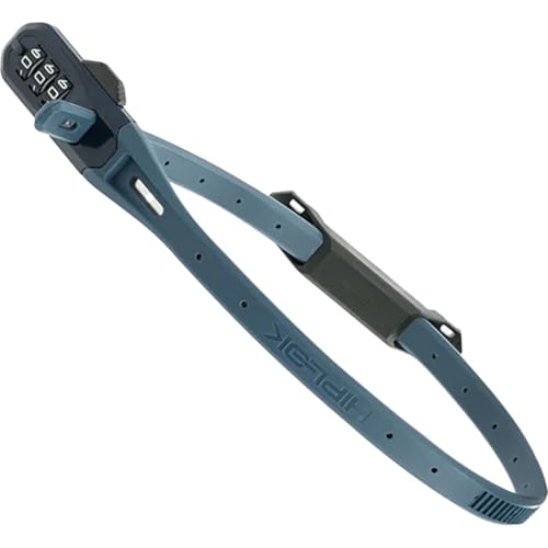 Hiplok Z LOK Combo Bike Lock/Motorbike Helmet Lock - Blue. 3 Digit Code. Steel Core & 45cm Locking Length. Optional Bracket