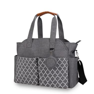 Portable Waterproof Diaper Bag Stroller Organizer Nursing Travel Storage Bag (gray)