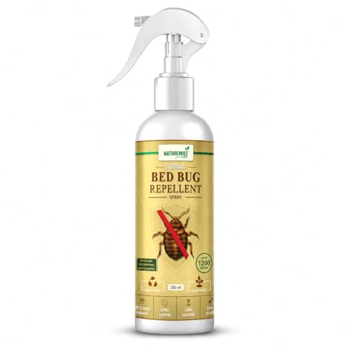 Image of Bed Bug Repellent Spray for Home, Mattress, Sofa & Furniture | Plant Based Bed Bug Spray for Indoor Use | Long Lasting Fresh Protection | Easy to Use 200ml