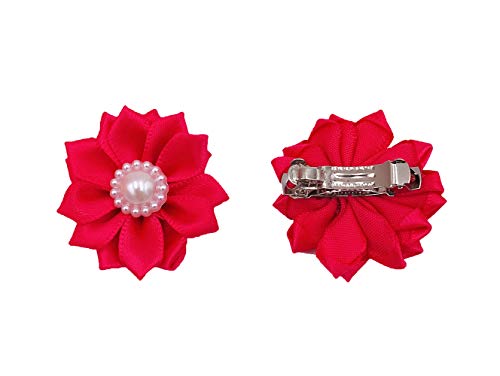 Pet Show PETSHOW0220 10Pairs Flower Small Dogs Hair Bows With French Barrette Hair Clips Cat Puppy Party Birthday Grooming Hair Accessories 10 Colors thumb #2
