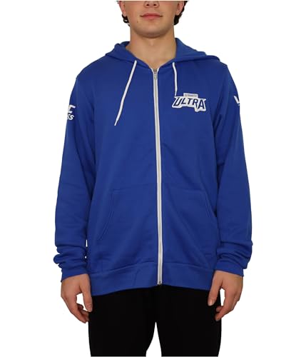 UFC Mens Quintet Ultra Hoodie Sweatshirt, Blue, Medium