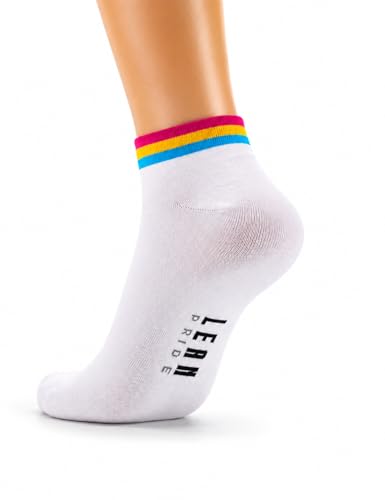 Chaussettes de sport Pride LGBT confortables en lot de 3 paires arc-en-ciel pour le fitness