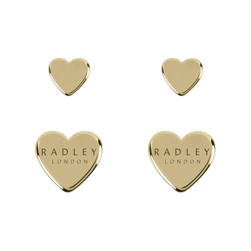 Radley Twin Pack 18ct Gold Heart Earrings RYJ1234S