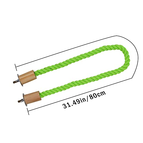 Pacote com 2 balanços de poleiro de corda de cânhamo de pássaro, acessórios de poste de suporte de g