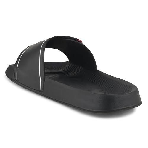 Image of PERY-PAO Sliders Mens White, Black, Grey Stylish Printed Flip Flop & Slippers