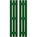 Ekena Millwork ARW401SB311X77HGH Americraft Three 3 Exterior Real Wood Spaced Board-n-Batten Shutters (Per Pair), Viridian Green