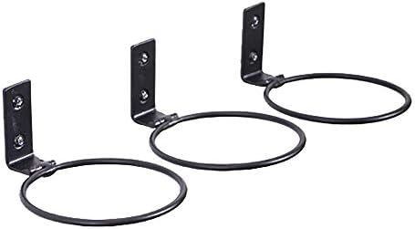 DEDC 3PCS Flower Pot Holder Ring, Foldable Planter Hook Metal Plant Hanger Ring, Wall Mounted Metal Plant Bracket for Home Garden Balcony (6 inch Regular Style)