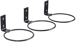 DEDC 3PCS Flower Pot Holder Ring, Foldable Planter Hook Metal Plant Hanger Ring, Wall Mounted Metal Plant Bracket for Home Garden Balcony (6 inch Regular Style)