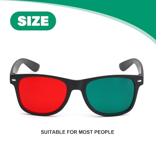 3D Glasses, Black Frame Red Green 3D Viewing Glasses for Dimensional Anaglyph TV Movie DVD Game and Amblyopia Training Eyeglasses3D3