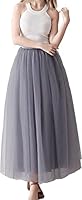 Mrugneni Long Maxi Tulle Skirt (Grey)