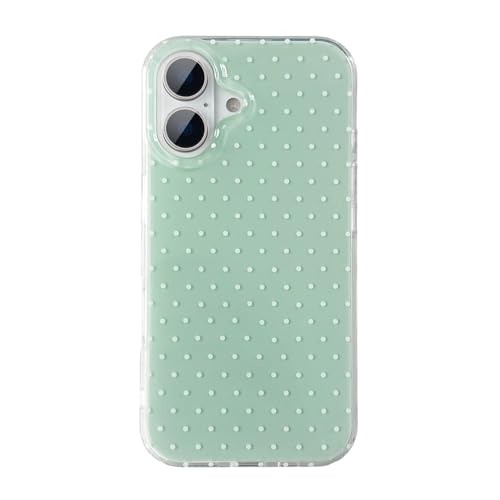 Coque esthétique polka dot iPhone 16 pour fille accessoire tendance