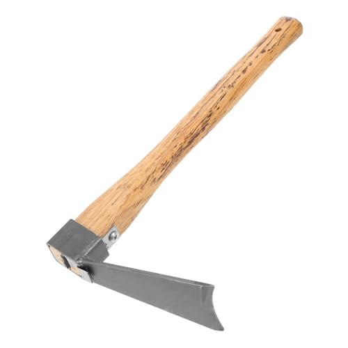 Mikikit Garden Digging Hoe with Ergonomic Wooden Handle Versatile Soil Cultivator Tool for Garden Planting Weeding and Lawn Maintenance Durable Design for Easy Use and Cleaning