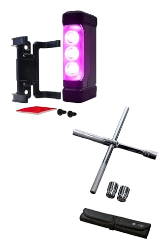 【セット買い】Amazon.co.jp限定 エーモン(amon) パープルセーバー 専用ホルダー付 高速道路での緊急停車時 三角表示板の代わりに 道路交通法施行規則適合品 4865 + エーモン(amon) イージーパワーレンチ(コンパクトで車載しやすい、