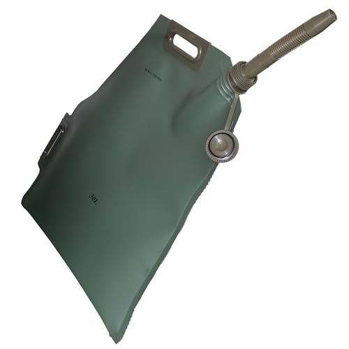 BUENATIENDA Jerrican Souple 30L – Bidon Carburant Pliable en TPU 2mm avec Tuyau 20cm – Réservoir Essence Léger pour Voiture, 4x4, Moto, Camping & Urgence