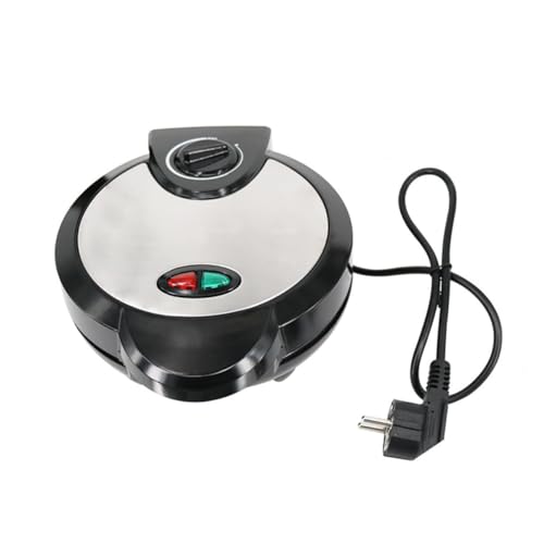 LABRIMP Máquina Eléctrica para Barquillos Crujientes y Conos de Helado Plancha de Acero Inoxidable para Crepes y Uso Doméstico y Cocina Fácil de Limpiar Color Negro