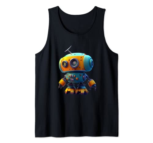 Pequeño robot de radio Camiseta sin Mangas