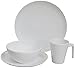 Flamefield, 16-teiliges Seramika Vanilla-Tafelgeschirr-Set aus Melamin - Weiß