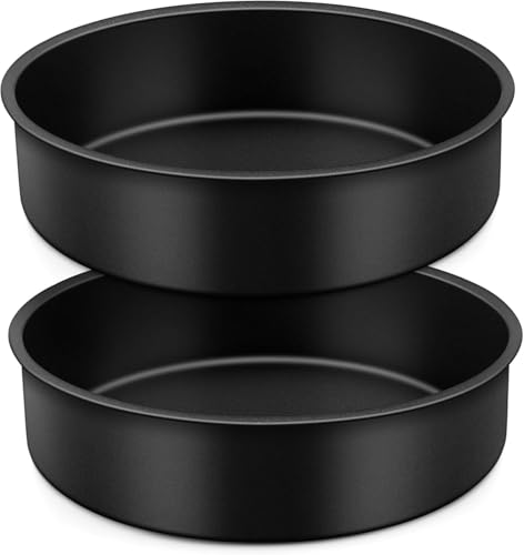 HaWare Backform 2er Set, Antihaft Rund Kuchenform Backformen mit Edelstahlkern, 24cm Kuchenbackform für Geburtstag/Hochzeit/Weihnachten, Ungiftig & Gesund, Leicht zu Lösen
