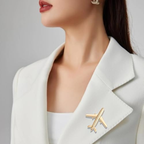Image of Small Aircraft Brooch Pins for Men and Women Lapel Brooch Backpack Shirt Bag Accessories Collar Badge