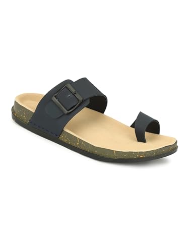 Image of Men Thumb Style Slippers | Ethnic Slip-On Sandals | Traditional Footwear | Comfortable Rubber Sole Chappals | Casual Slippers for Men