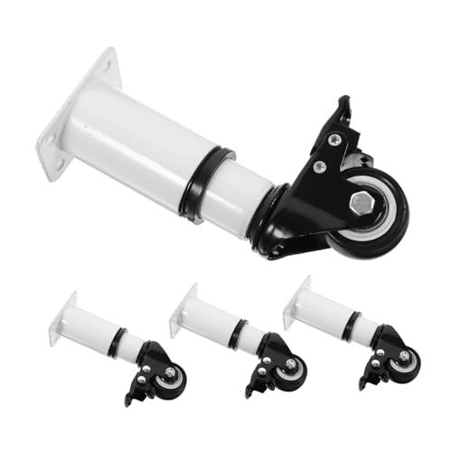 TOYANDONA 4個 調節可能な属製家具脚 キャスター付きテーブル脚 高さ可能 キャビネット ソファ コーヒーテーブル対応 耐久性と移動性に