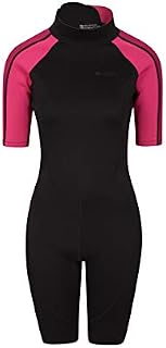 Mountain Warehouse Shorty Womens Wetsuit - Neoprene Ladies Swimsuit Dark Pink Womens Size
