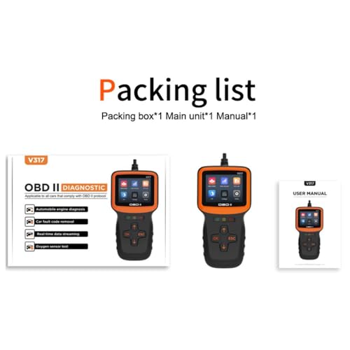 Outzone Instrumento de diagnóstico de falha de carro OBD2 V317 - Código de falha do veículo - Verifi