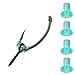 Night Fishing Combo: 48 Glow-in-Dark Green TPR Beads & 10 Rust-Proof Swivels – 2mm Eco-Safe Tackle for Carp, Catfish | Soft, Durable & Low-Vis Design (Glow-in-The-Dark Green)