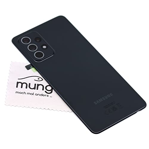 Copribatteria originale per Samsung Galaxy A52 A525F nero con panno per la pulizia del display mungoo