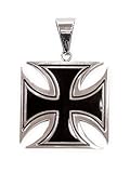 Fly Style Eisernes Kreuz Ketten-Anhänger aus Edelstahl, Grösse:40 mm