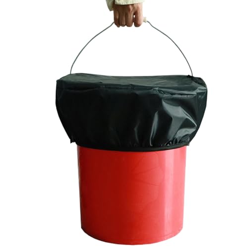 Cubierta Para Cubo De Alimentación De Caballos - Protector Elástico Impermeable A Prueba De Polvo | Granja De Pastos Estable Y Duradera, Mantenimiento Al Aire Libre, Alimentación, Agua De Embarque Par