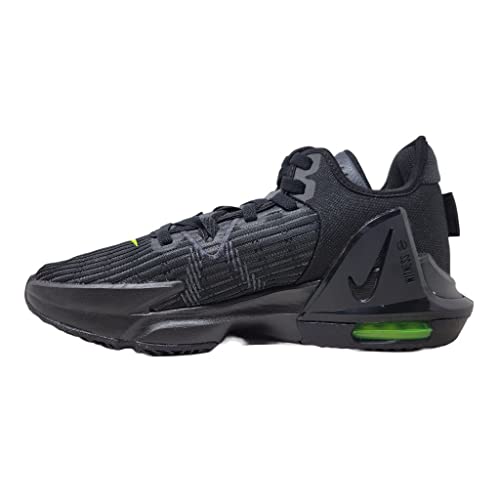 Nike Lebron Witness VI Mens Basketball Trainers Cz4052 Sneakers Shoes, Black/Black-Anthracite-Volt, 11.5 M US2