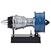 DM122 Metal Turbofan Engine Model Kit That Works, 170Parts 1:20 Scale All-Metal Jet Engine Model with Transparent Cover, STEM Educational Assembly Kit, Desk Decoration Gift
