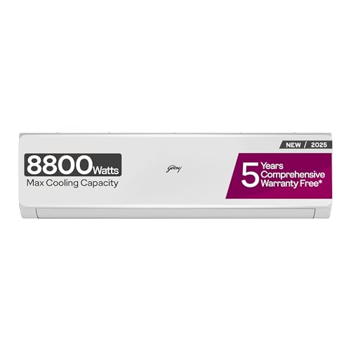 Image of Godrej 3 Ton 3 Star, 5-In-1 Convertible Cooling, AI powered, Inverter Split AC (Copper, 2025 Model, Heavy duty cooling at 52 C, AC 3T SIC 36JTC3 WZP, White)