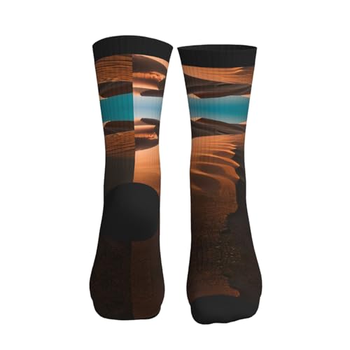 Sand Dunes Crew Socks Cushioned Moisture Wicking Sport Socks Breathable Training Athletic Socks Unisex2