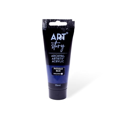 Image of Itsy Bitsy Art Story Artists Acrylic Colour Phthalo Blue 75ml Tube | Rich Pigment, Smooth Finish, Quick Drying Paint for Canvas, Paper, Craft & DIY Projects