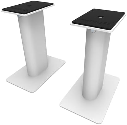 Kanto SP9W Desktop Speaker Stands for Small/Medium Bookshelf Speakers & Compact/Mid-Size 2โ-4โ Studio Monitors 8.3" Tall Pair White
