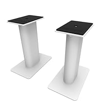 IMPROVED CLARITY - Surface vibrations caused by your speakers can result in muddy sound. SP9 desktop speaker stands prevent this by utilizing heavy steel and closed cell foam padding to absorb as much resonance as possible. FULL RANGE OF SOUND - Capt...