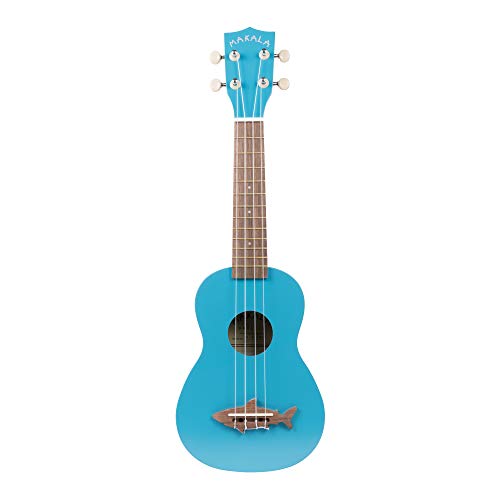 Makala Soprano Shark Series Ukulele, Mako Blue - Les Beatles, Paul McCartney, John Lennon, RIngo Starr, George Harrison Makala Soprano Shark Series Ukulele, Mako Blue