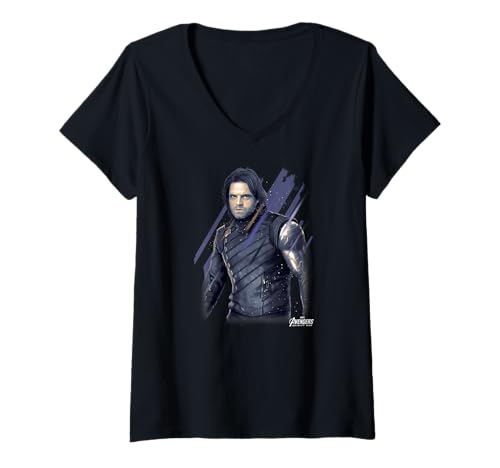 Image of Womens Marvel Avengers Infinity War Bucky Solo V-Neck T-Shirt
