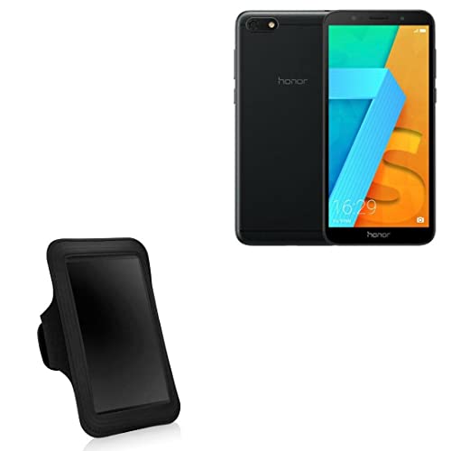 BoxWave Case Compatible with Huawei Honor 7S - Sports Armband, Adjustable Armband for Workout and Running for Huawei Honor 7S - Jet Black