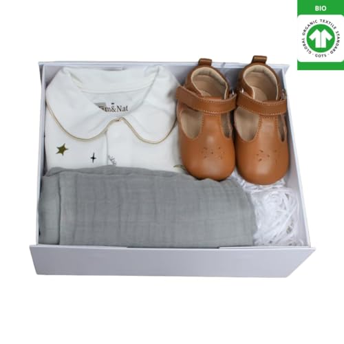 Chaussures en cuir et coffret de naissance pour les sorties de bébé - 2