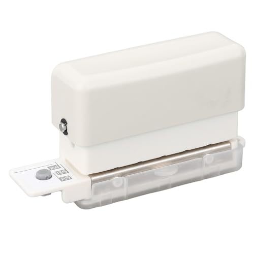 Jeffergarden Perforatrice Manuelle, capacité de 2 Feuilles ABS avec Boîte de Collecte des Déchets Intégrée et Piliers de Positionnement, pour Classeurs à Feuilles Mobiles A5 20 Trous B5 26