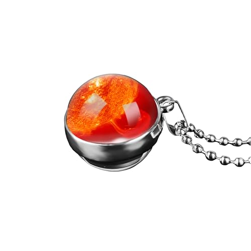 Collier système solaire pendentif en verre planète Saturne Terre univers pour femme homme