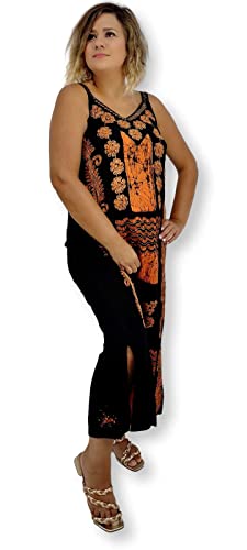 Vestido Longo Alça Indiano Bordado Batik Cod E80