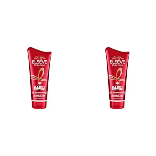 L'Oréal Paris Elsève Rapid Restore Color-Vive Après-Shampooing Intensif/Protection Durable 180 ml (Lot de 2)
